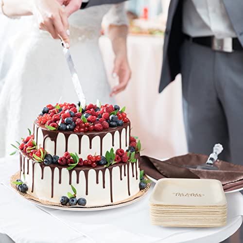 Mr. And Mrs. Statementware Disposable Wedding Plates (50-Pack) #TOP2