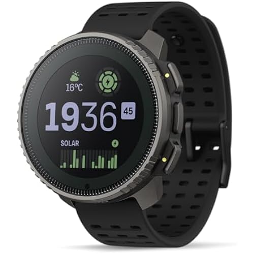 SUUNTO Vertical GPS Sports Watch, Solar Charging 95+ Sports, Black Ti