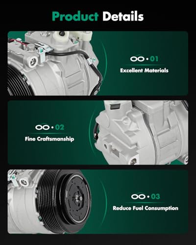 Image of SCITOO 2003-2005 AC Compressor fit for Mercedes-Benz C230 1.8L A /C Compressor for Porsche Boxster 2.9L 3.4L 2009-2012, for Porsche Cayman 2.9L 3.4L 2009 2010 2011 2012 Fast Cooling