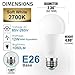 ILC LED Light Bulb 85W Equivalent, Color Changing Light Bulbs 2700K Warm White, Remote Control RGB 6 Modes, Timing, Sync, Dimmable E26 Screw Base (2 Pack)