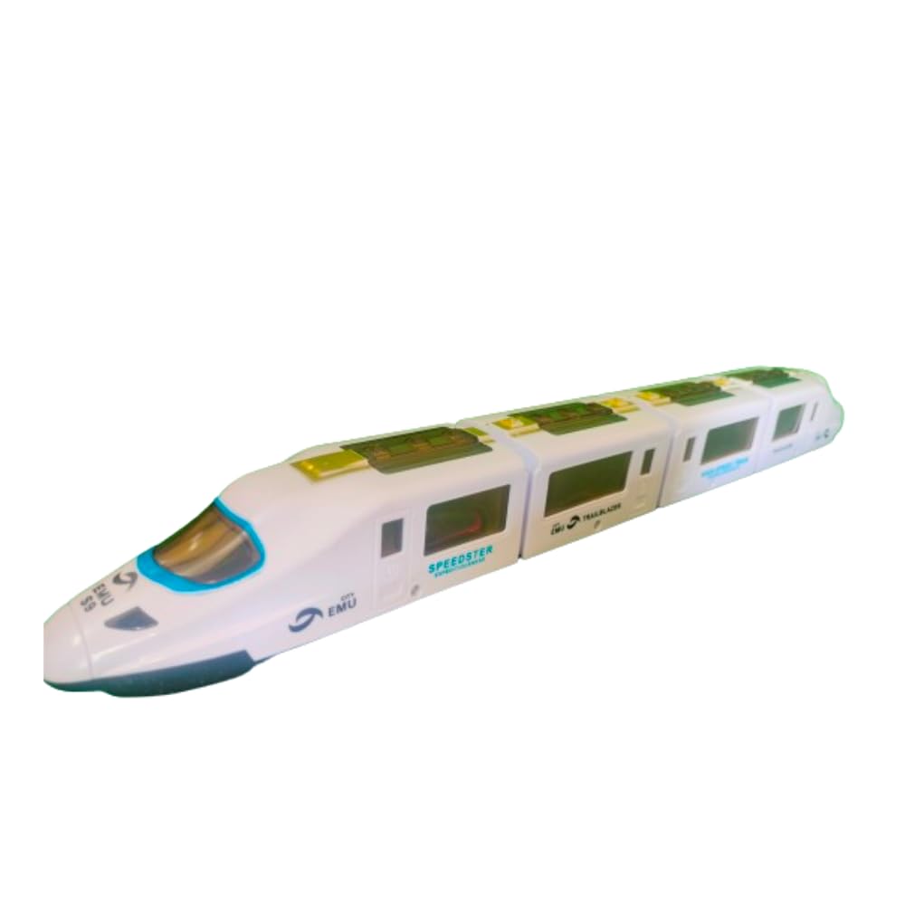 EMU Bullet Train - Flash Electric Train Set with Music, Lights, and Rotating Support - High-Speed Fun for Kids!