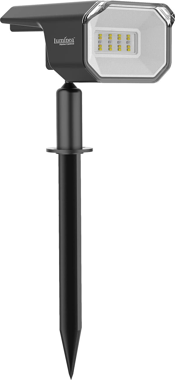 Luminea Home Control Erdspieß Strahler Solar: 6er-Set smarte Solar-Spots, RGB-CCT-LED, 100 lm, 2.200 mAh, 1 W, IP65 (Solarstrahler mit App, LED Solarspot, iPad)