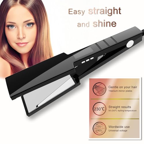 Plancha para cabello profesional ultra ancha de titanio miniatura 5