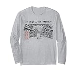 tsukiji fischmarkt neko gato - maguro thuna tokyo giappone maglia a manica