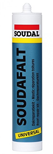 Preisvergleich Produktbild Soudafalt Dachdicht schwarz 1K Bitumen Dichtstoff 310ml Kartusche
