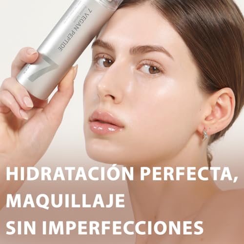 SÉRUM POTENCIADOR CON 7 PÉPTIDOS 150ML – Booster Serum, Brillo Instantáneo Glass Skin, Refinamiento de Poros, Hidratación Duradera, Skincare Vegano Coreano