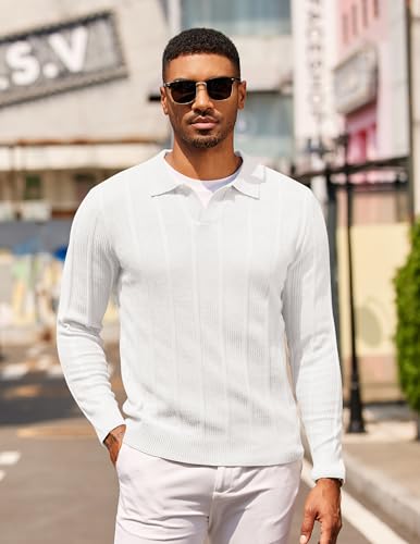 Pull décontracté col V COOFANDY pour vos sorties de week-end en ville