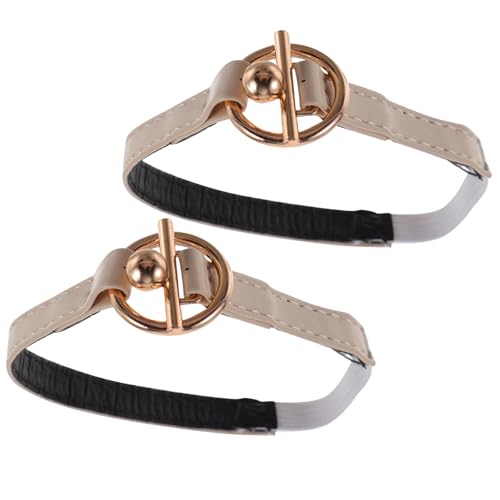 Artibetter Correas Elásticas para Tacones Altos, Correa del Talón Ajustable sin Instalación, Banda Elástica Antideslizante para Zapatos de Mujer, Color Beige Mate, Juego de 1 Par, Accesorio