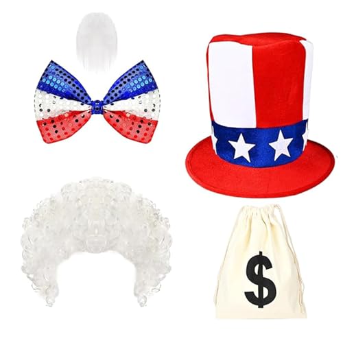 Déguisement patriotique 4 juillet avec barbe pour vêtement événement