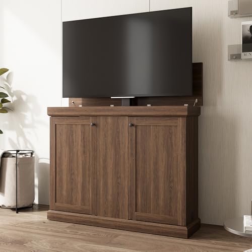 ECACAD Lift TV Stand Deep Brown