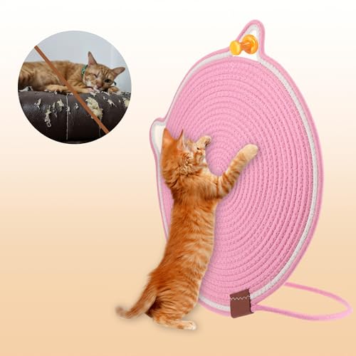 Tapis griffe chat rose 50cm pour protéger les canapés du salon - 5