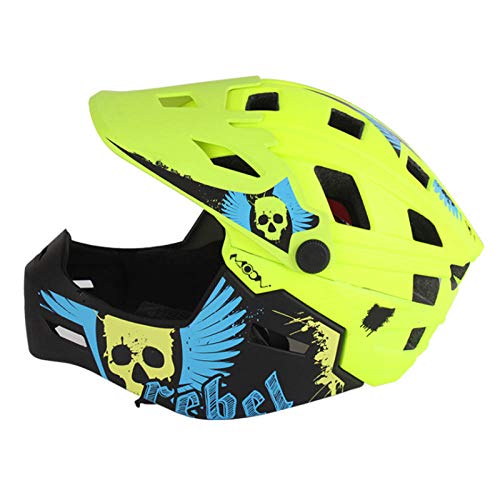 KYLong Casco para niños Casco para Bicicleta Casco para Bicicleta de montaña Casco Integral superligero-Grün_M (50-58cm)