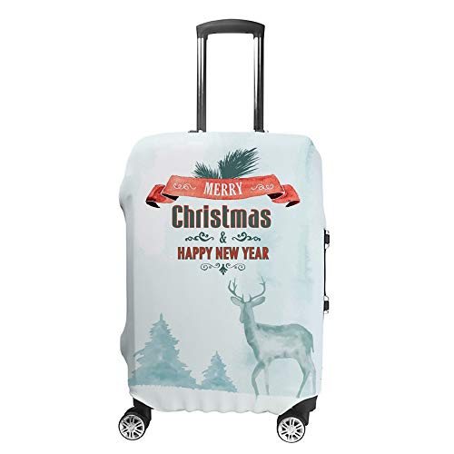 Housse de protection pour bagages de voyage aquarelle Noël élastique