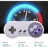 KIWITATA 2 Pack Wireless Controller for SNES Original Console, 2.4ghz Rechargeable Wireless SNES Remote PC Game Pad Controller for Super SNES Entertainment System &Windows XP& Raspberry Pi