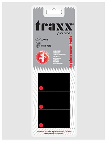 Traxx 7/9012 Replacement Ink Pads - Black - Pack of 3