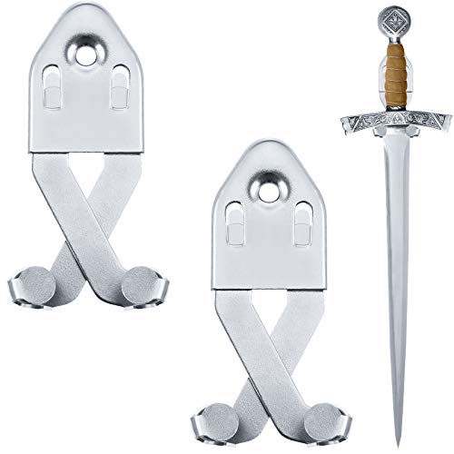Metal Single Sword Wall Mounts Vertical Wall Sword Display Hook Universal Sword Holder Multifunctional Adjustable Sword Wall Mount (2) Metal Single Sword Wall Mounts Vertical Wall Sword Display Hook Universal Sword Holder Multifunctional Adjustable Sword Wall Mount (2)