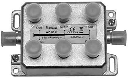 Preisner az617 F F 6 X F Silver Cable Interface/Gender Adapter – CABLE INTERFACE/Gender Adapter (F, 6 x F, Silver, Metal, 95 mm, 55 mm)