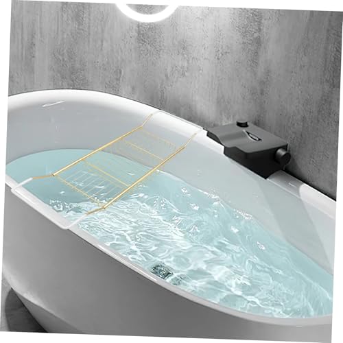 Estante extensible de acero inoxidable para bañera para evitar caídas de objetos 7
