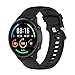 QULLOO Cinturino Orologio in Silicone per Xiaomi Mi Watch/Xiaomi Watch S1 /Xiaomi Watch S1 Active/Xiaomi Mi Watch Color Sport 22mm, Ricambio di Cinturino per Smart Watch Uomo e Donna (Nero)