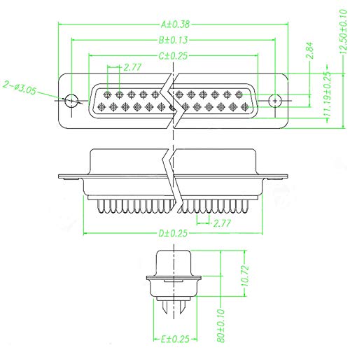 Adaptador Conector DB9 Hembra 10 Piezas miniatura 5