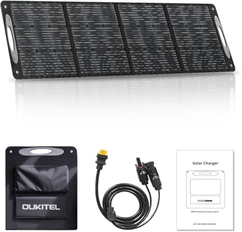 OUKITEL�\�ꃉ��p�l��200W �܂肽���ݎ�IP65�h���h�o���z���p�l���P��:�����]�������[�^�X�^���h�t�� �������\P1000 Plus/P2400/BP2000/P1201�ɑΉ�(PV200)
