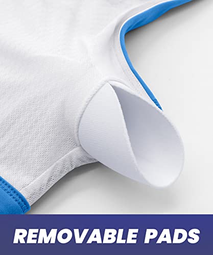 Image of Sports Bras for Women High Support Large Bust Strappy Workout Tanks Tops | High Impact, Soft Breathable Fabric, Removable Pads, Wireless Comfort, Hook & Eye Closure, Running, Gym, Yoga, Daily