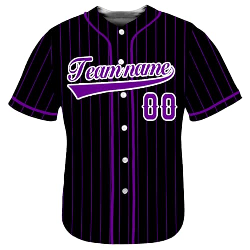 Custom Stripe Baseball Jersey - Camiseta deportiva personalizada para hombres y mujeres miniatura 7