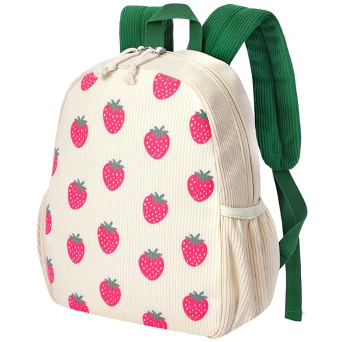 Image of HowFly Corduroy Toddler Backpack for Girls 12 inch Preschool Bookbag | Soft corduroy for preschool kindergarten, lightweight 12-inch, padded straps, daily school outings, holiday travel gift