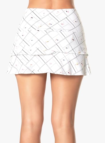 Lucky In Love Women's Long Pickleball Scallop Skirt4