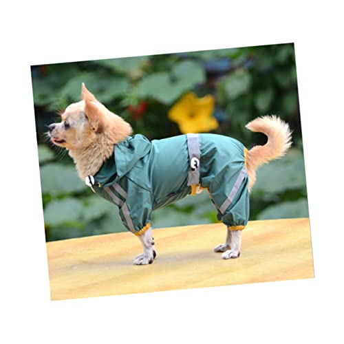 HOLIDYOYO Small Dog Raincoat Waterproof Pet Rain Jacket Acrylic Fibre Open Tail Elastic Trims Fashion Design