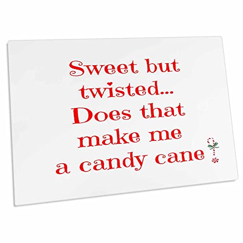 3dRose Sweet but Twisted Desk Pad Place Mat