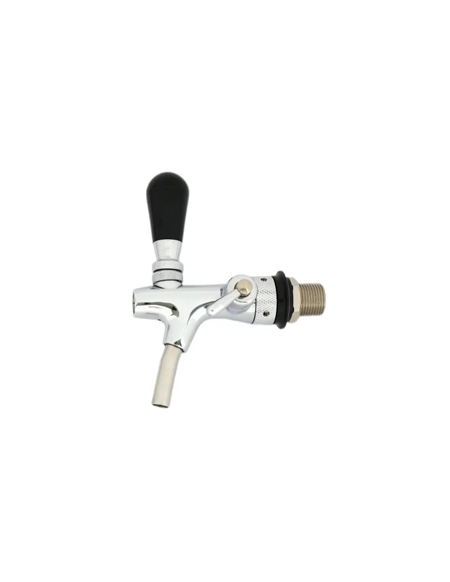 Rubinetto birra con compensatore, rubinetto spillatore birra autochiusura - cromo, versione 7 mm