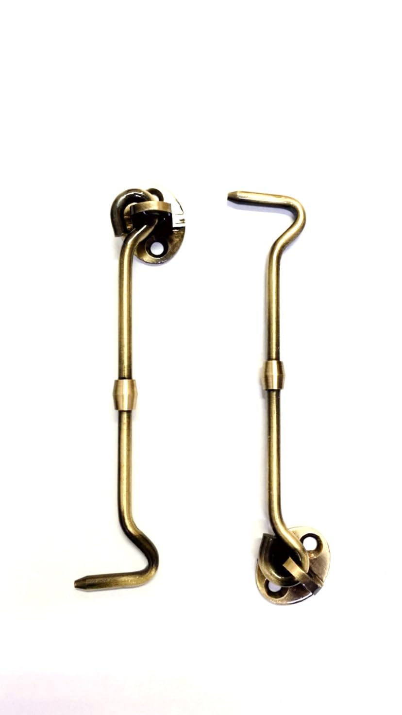BRASK" Brass Gatehook/Window Hook/Window Stopper/Window Latch (Pack of 6, 3 inches Antique Brass) — Amazon image 9
