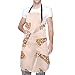 Delantal Impermeable para Adultos con patrón de Pizza, Delantal para Barbacoa de Cocina Lavable a máquina de Bolsillo, 28 x 33 Pulgadas
