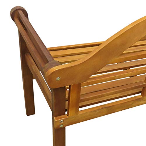 Tidyard Garden Bench, 2 pessoas Banco de jardim Pátio Parque, Jardim, Varanda 134,9 cm Madeira de ac