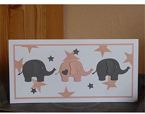 Matrice De Découpe En Métal 3 éléphants, Pochoir, Fabrication De Cartes, Travaux Manuels En Papier, Scrapbooking, Albums Photo, B8 - France