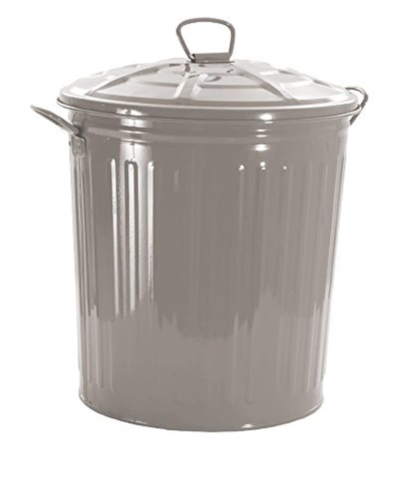 King Collection King Home B1219431/C Bidone Lt,35 Verniciato Tortora