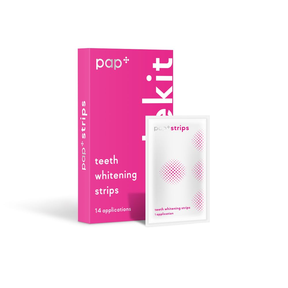 Professional Teeth Whitening Strips Non-Sensitive Formula 28 Pieces 14 Pairs Portable Travel Pack for Surface Stain Removal