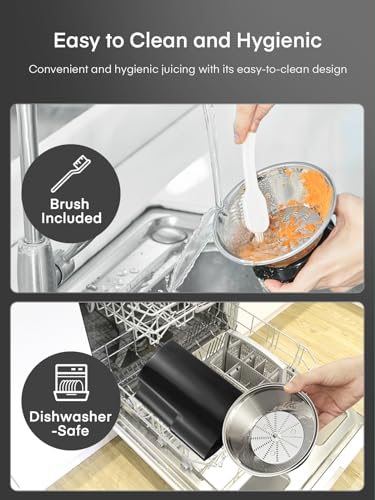 Juicer Machines, Juilist 3" Wide Mouth Juicer Extractor, for Vegetable and Fruit with 3-Speed Setting, 400W Motor, Easy to Clean, Black