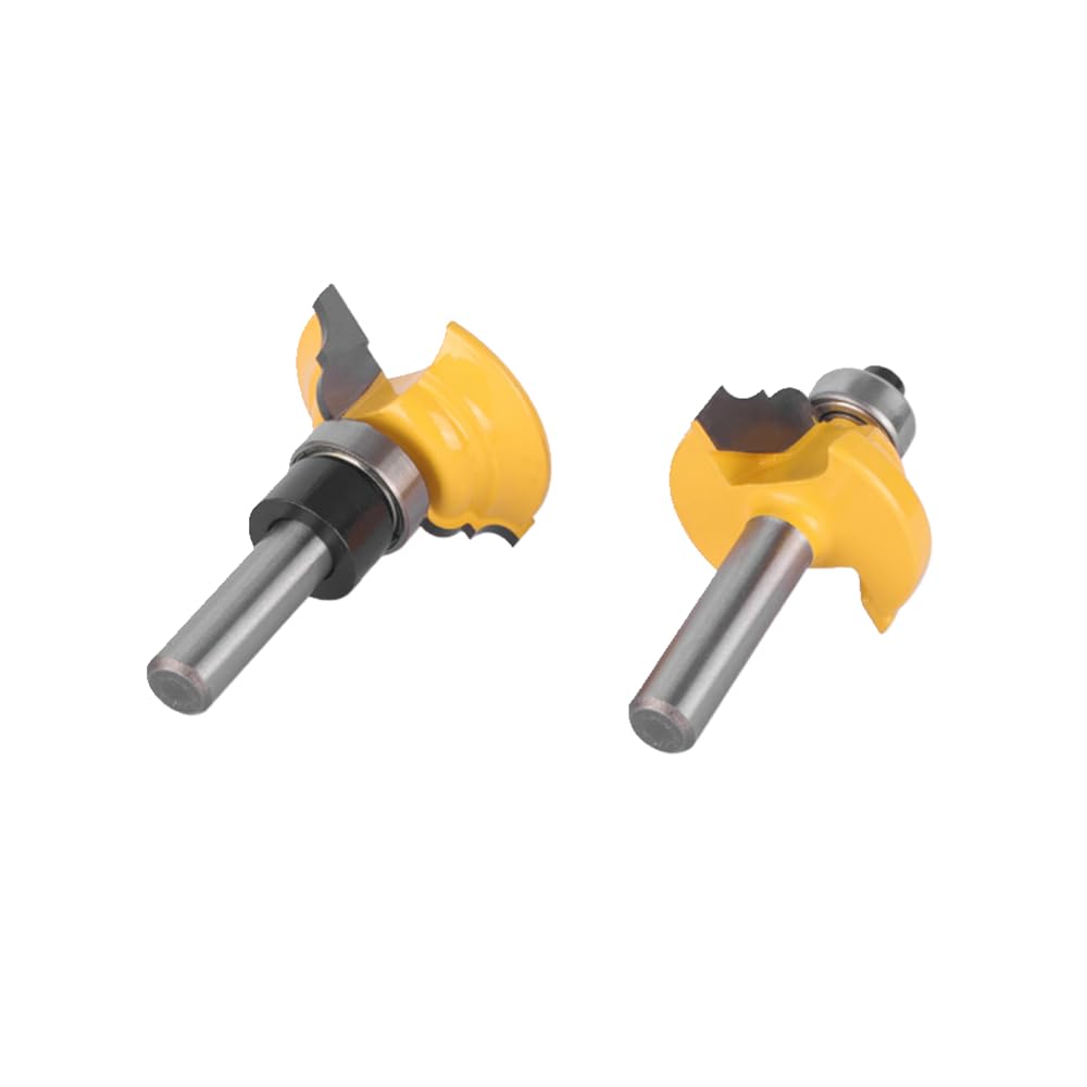 2 szt. 6mm 6.35mm 8mm podwójne rzymskie OGEE ramiaki i zestaw szyn frez do obróbki drewna frez do drewna bit czołowy frezy trzpieniowe(8mm shank)