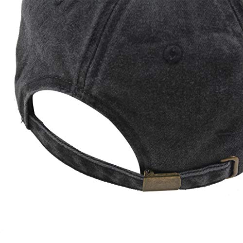 Image of HH HOFNEN Baseball Cap Washed Cotton Unstructured Vintage Hat for Men Women | Unisex Sports Ball Caps Sun Protection Adjustable Outdoor Curved-Brim Dad Hat Classic Plain Cap