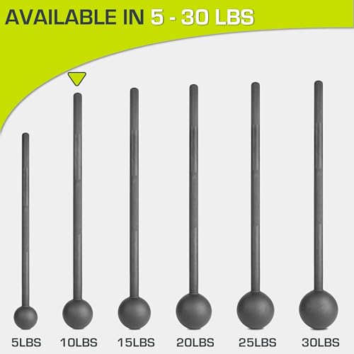 Image of ProsourceFit Steel Macebell, Heavy Duty Steel Mace, Workout Mace with Non-Slip Grip for Gada, Strength and Core Training