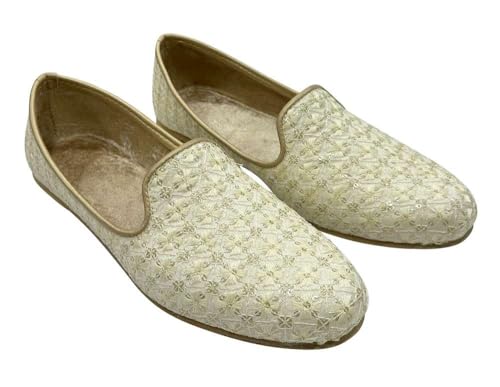 Men's Ethnic Jutti - Handcrafted Traditional Indian Footwear - Stylish & Comfortable Loafers Shoes for Weddings & Casual Wear3