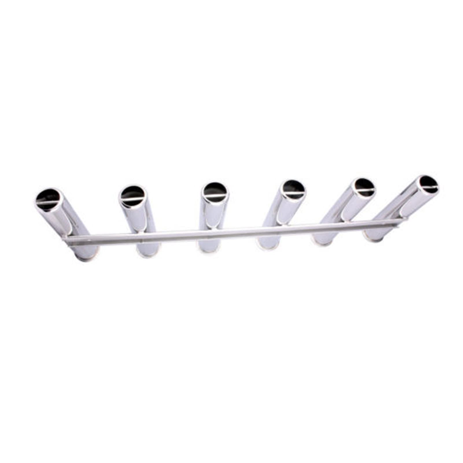 Bootszubehör Angelstab Halter 6 Röhrchen Rod Pod Rack Edelstahl Boot Marine Yacht Einfache Montage