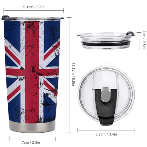 Posavasos para auto con textura de bandera UK 4PCS miniatura 2