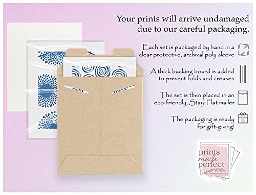 Miniatura 3 de Mid Century Modern Wall Art Prints - Botanical Abstract Pattern Wall Decor - (Set of 6) - 8x10 - Unframed (Blue)