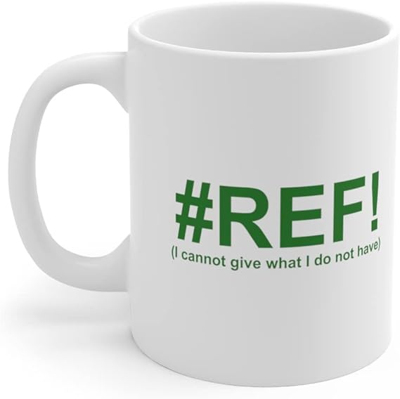 Coffee Mug with Excel Error