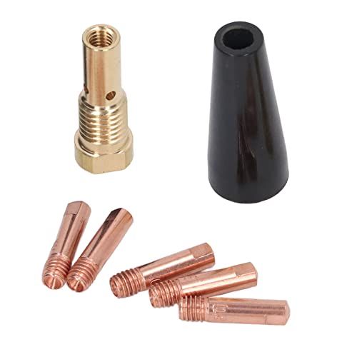 Image of FTVOGUE 7PCS Gasless Welding Soldering Kit Copper Tip Diffuser Nozzles Welding And Cutting Accessories
