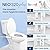 LUXE Bidet NEO 320 Plus - Patented Bidet Attachment for Toilet Seat, Innovative Hinges to Clean, Slide-in Install, Advanced 360° Self-Clean, Warm, Dual Nozzles, Feminine & Rear Wash (Gold)