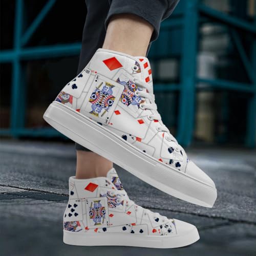 Poker High Top Canvas Shoes for Men Women Playing Cards High Top Sneakers Lace Up Casual Shoes Gifts for Dad Mom2